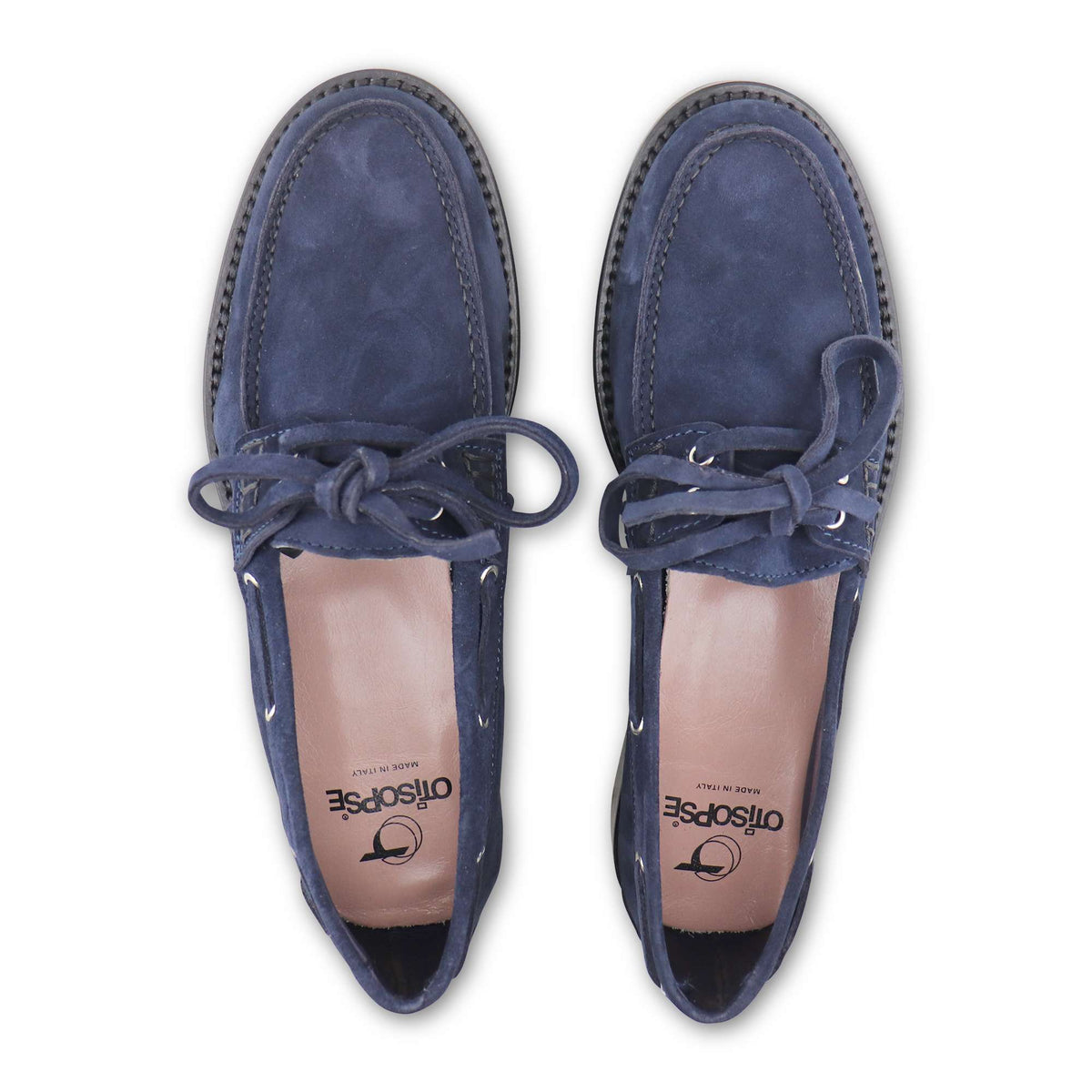 Mocassini fasuta camoscio blu