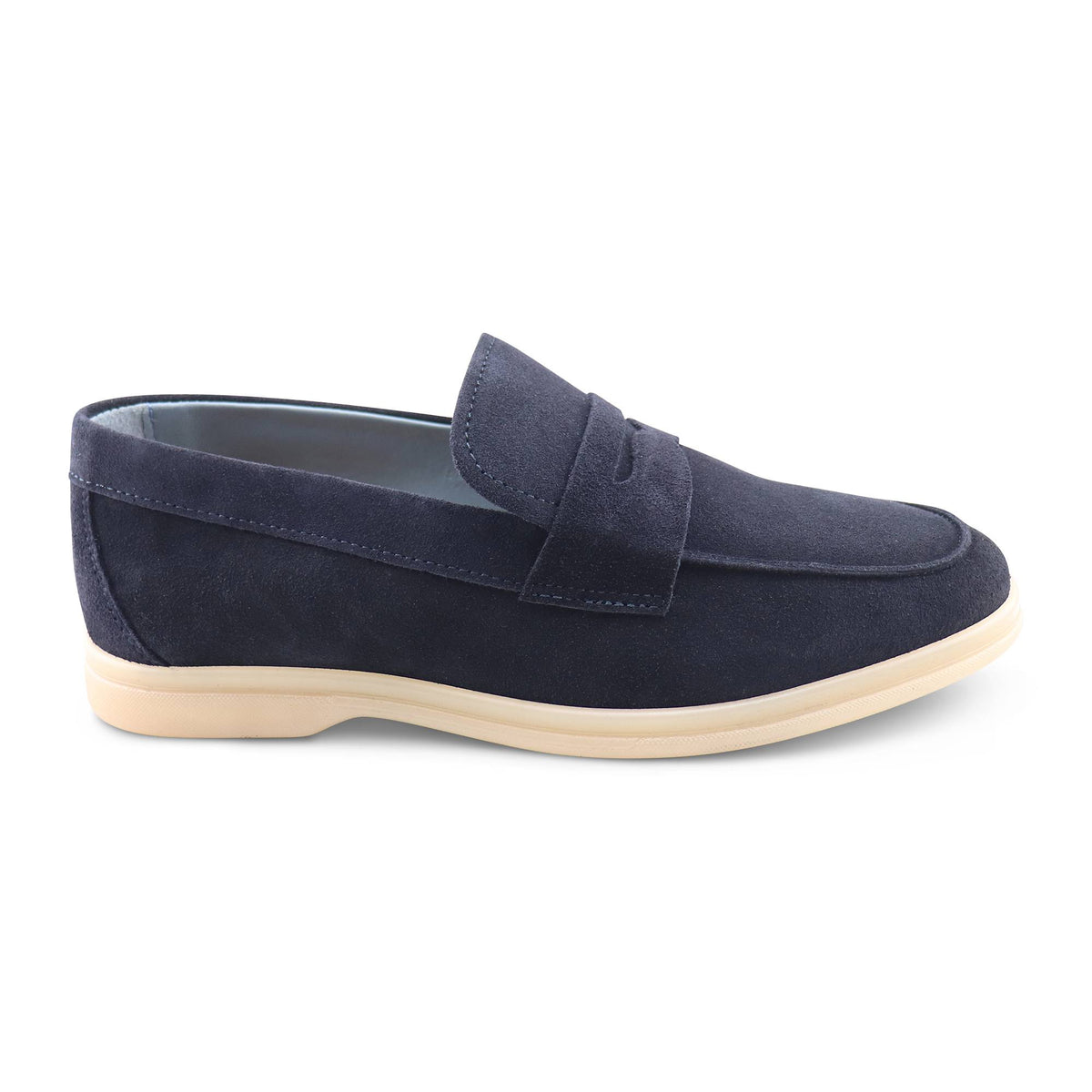 Mocassini camoscio blu