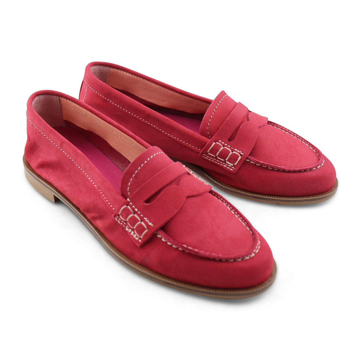 Mocassini ave camoscio fucsia