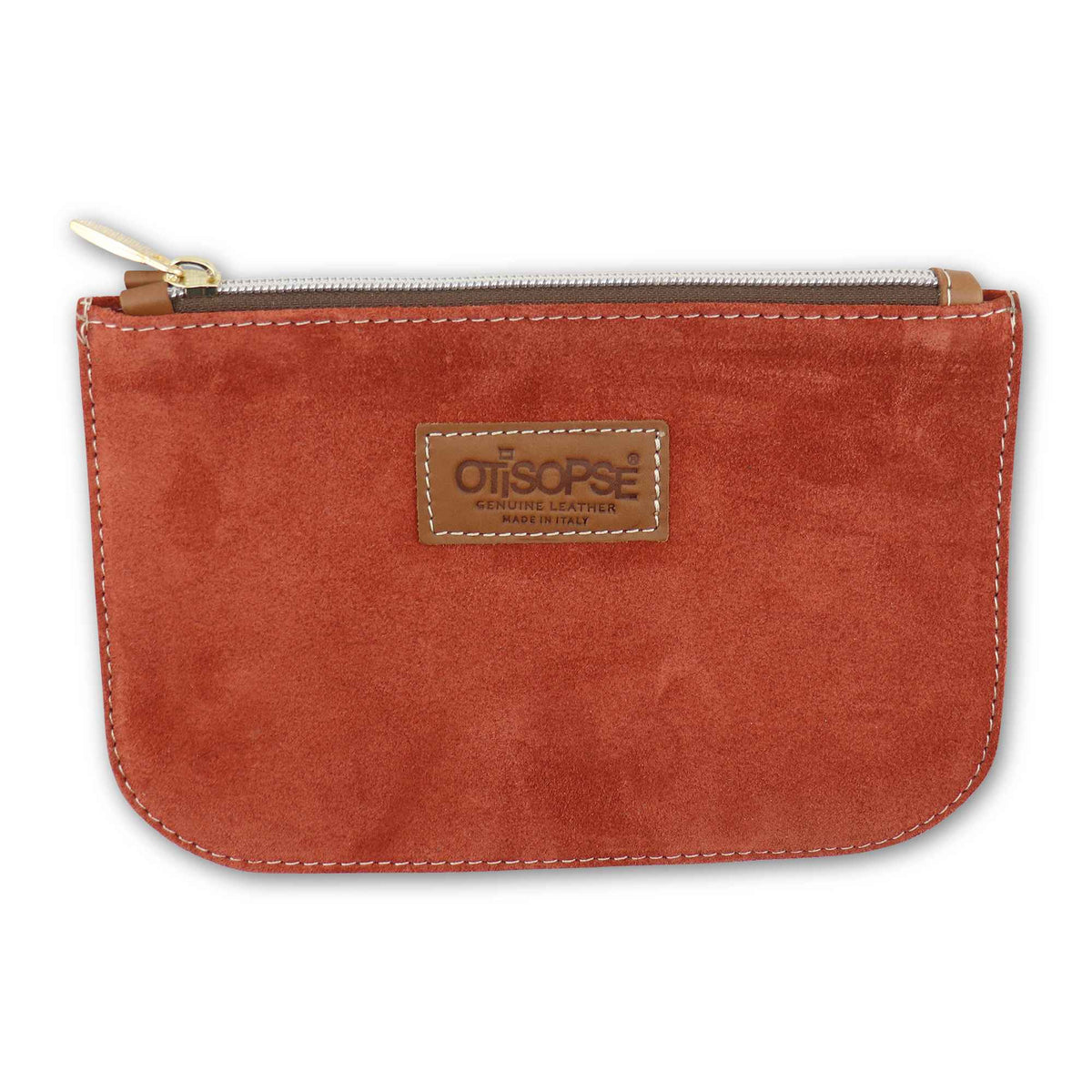 Pochette in camoscio marrone