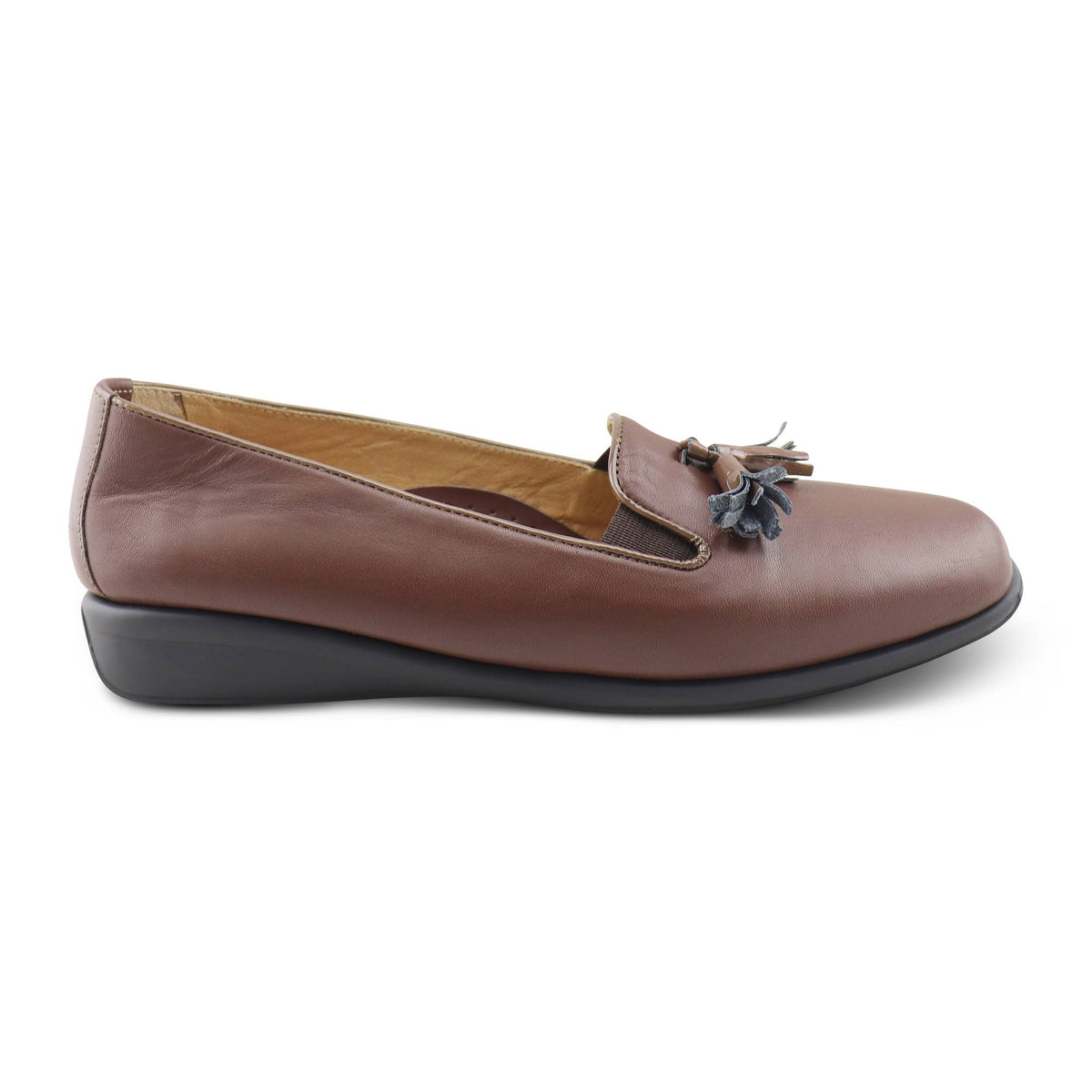 Tassel in nappa marrone