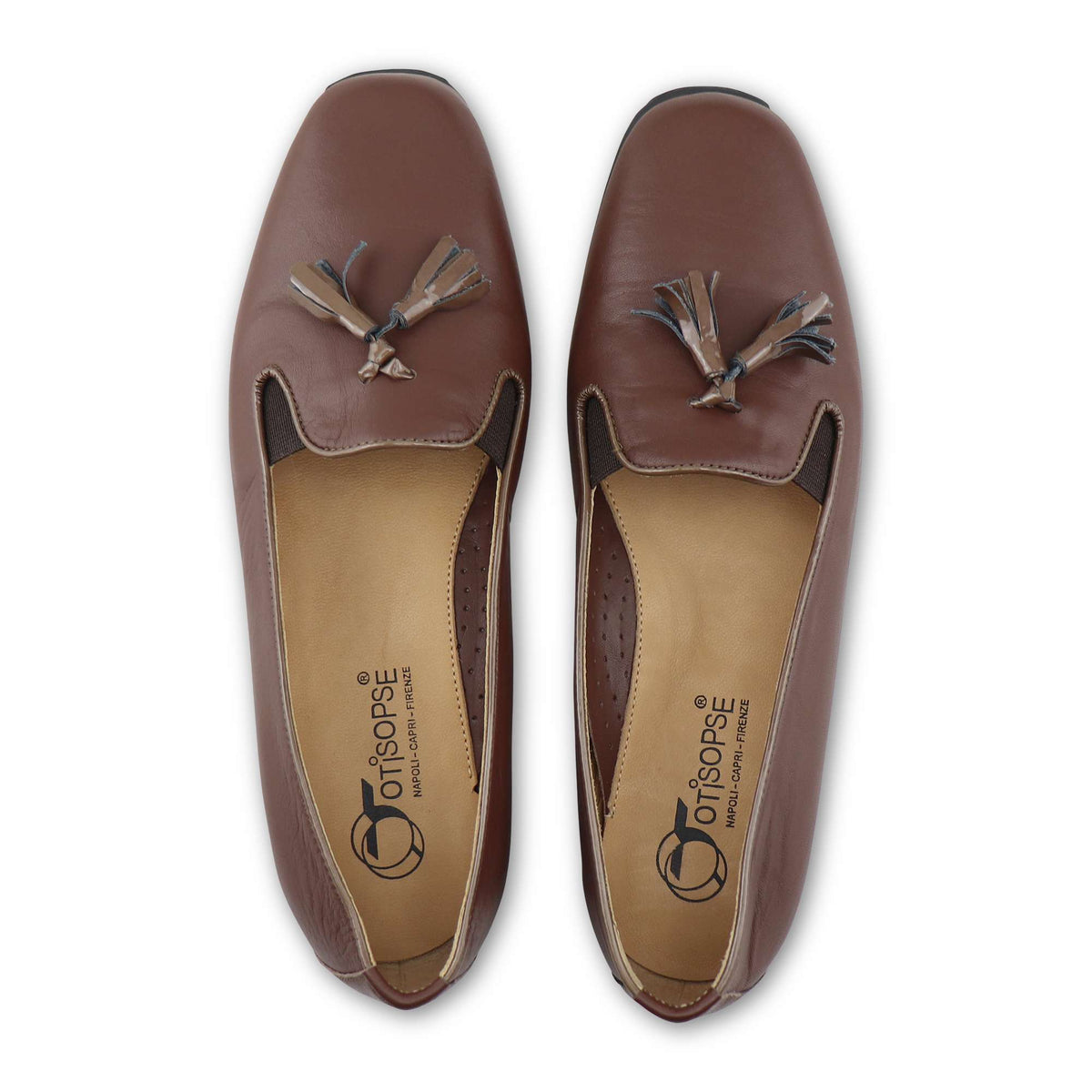 Tassel in nappa marrone