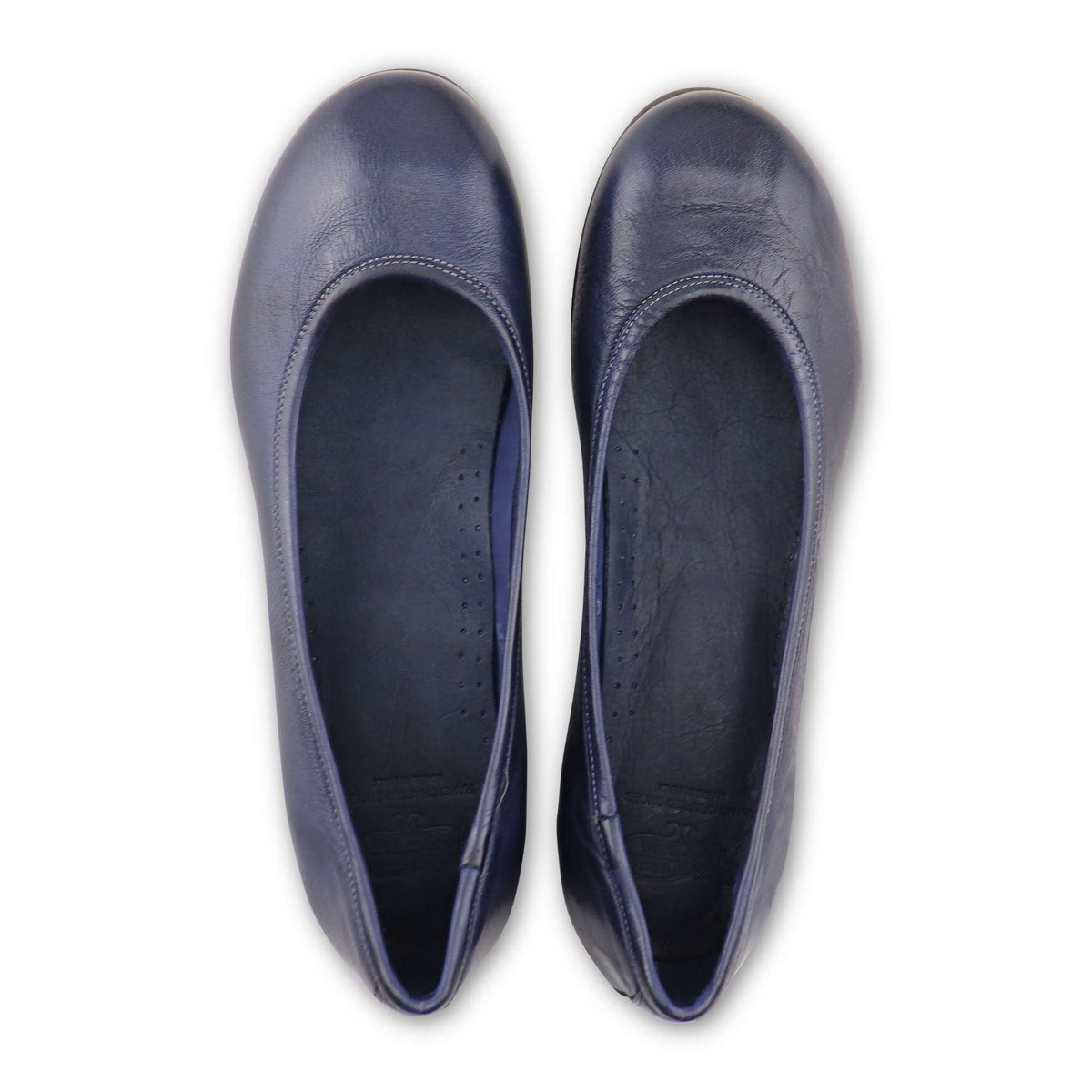 Ballerine in pelle blu