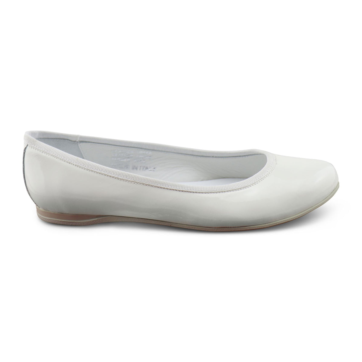 Ballerine in vernice bianca