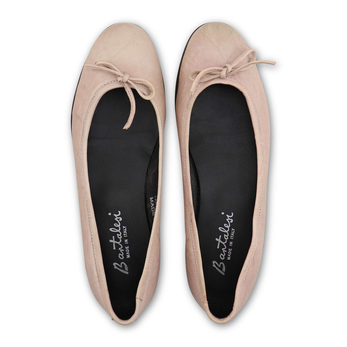 Ballerine in pelle stropicciata rosa
