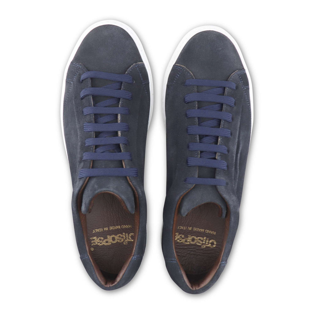 Sneakers in camoscio blu