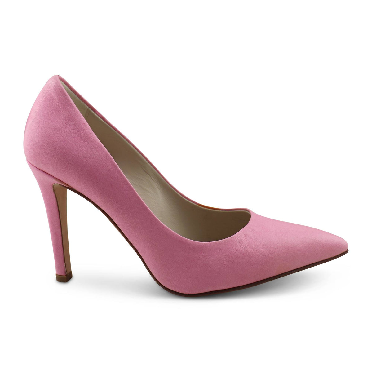 Decolletè in pelle fucsia tacco 9cm