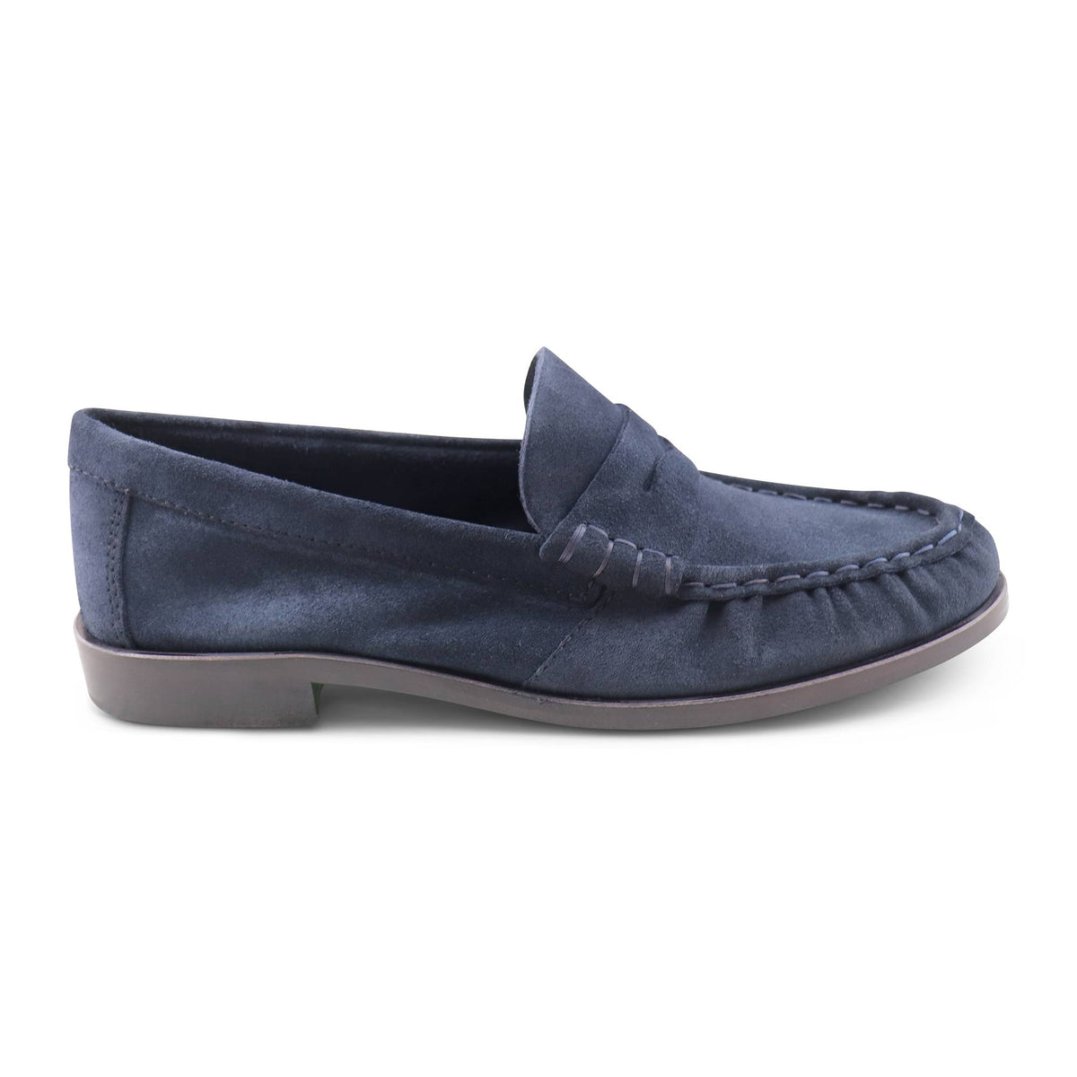 Mocassini camoscio blu