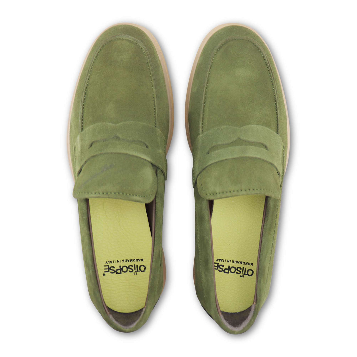 Mocassini camoscio verde
