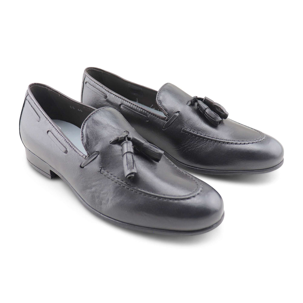 Mocassini tassel in pelle soft testa di moro