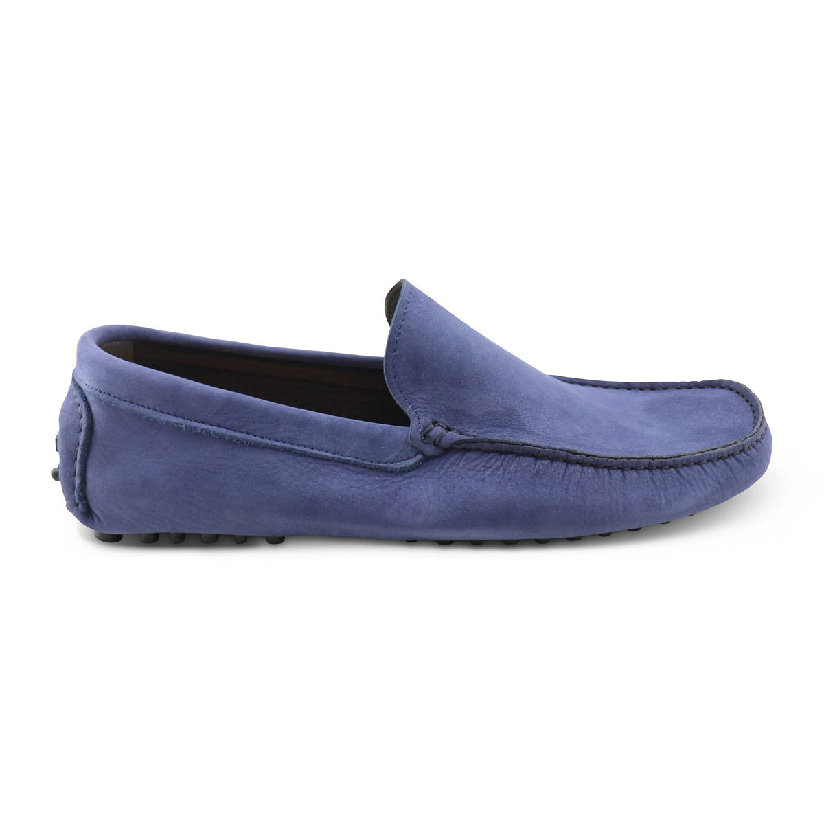 Mocassini con Gommini in nabuk blu