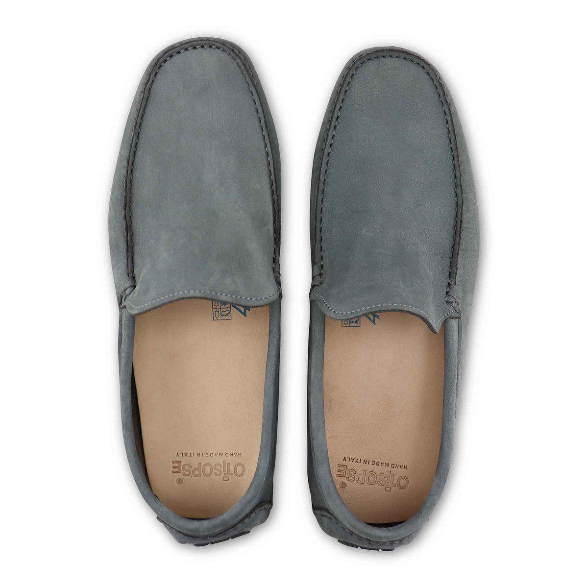 Mocassini con Gommini in nabuk grigio