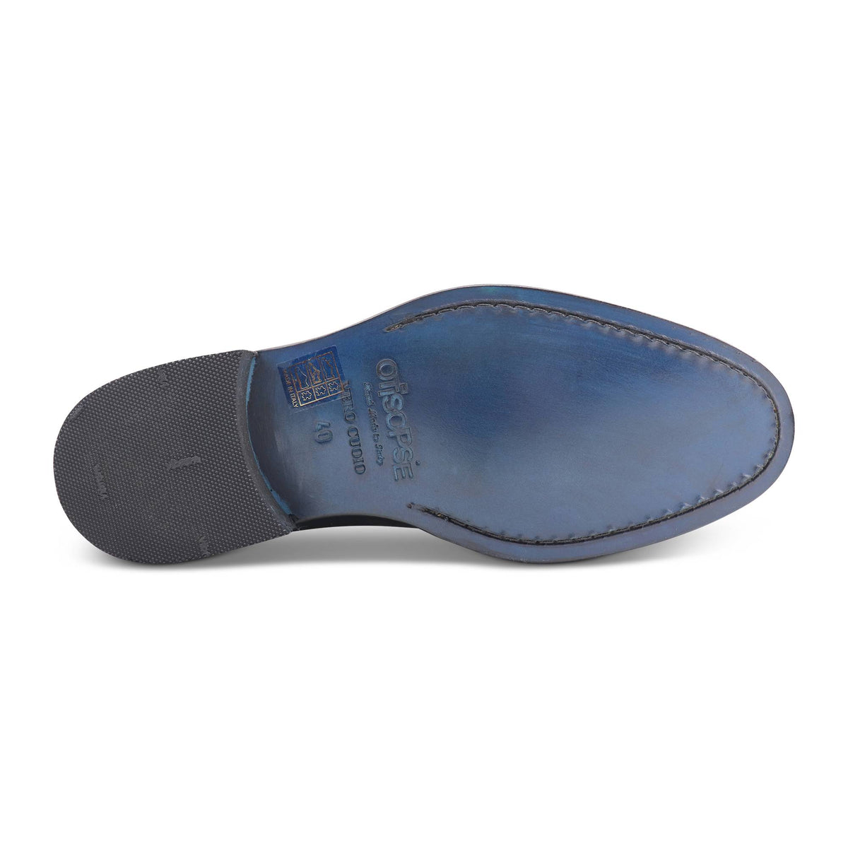 Francesine in pelle blu