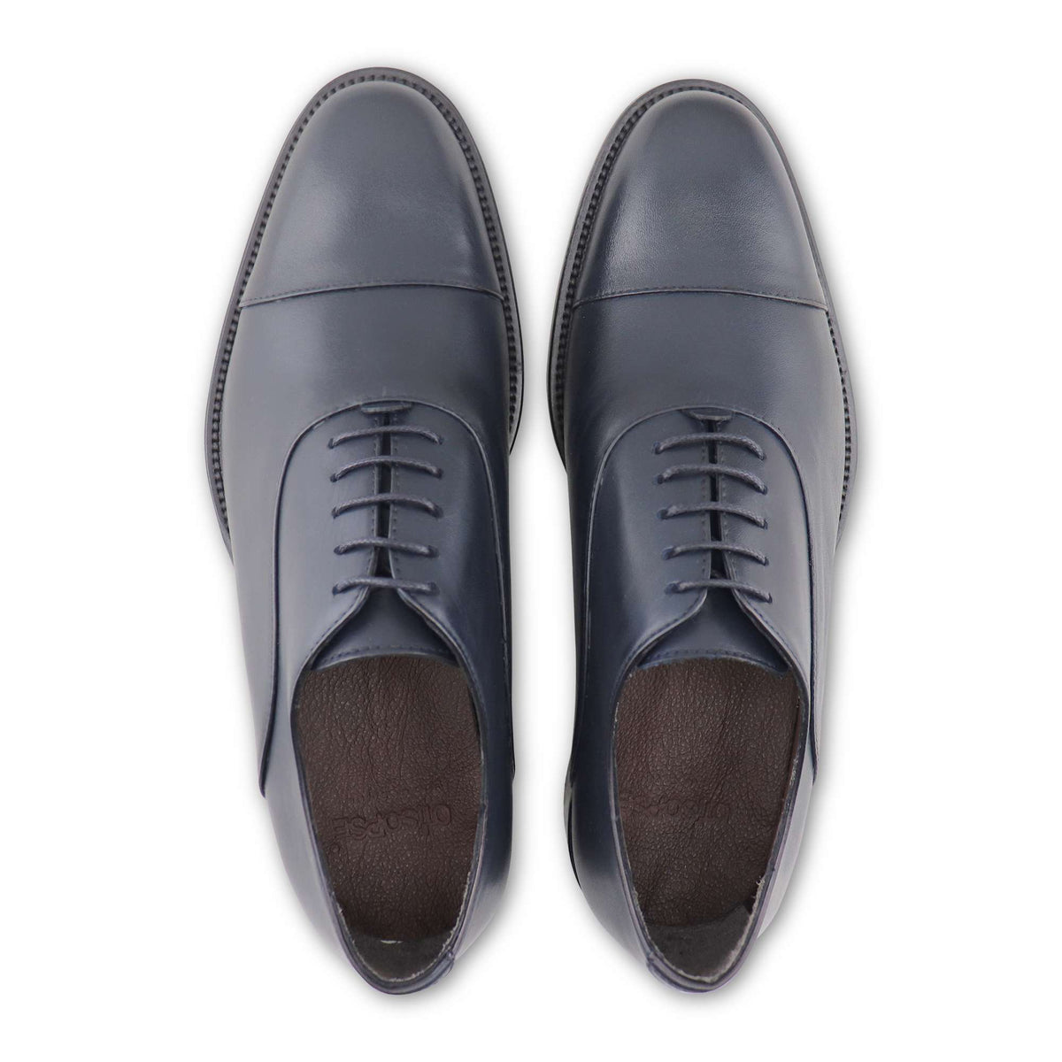 Francesine in pelle blu
