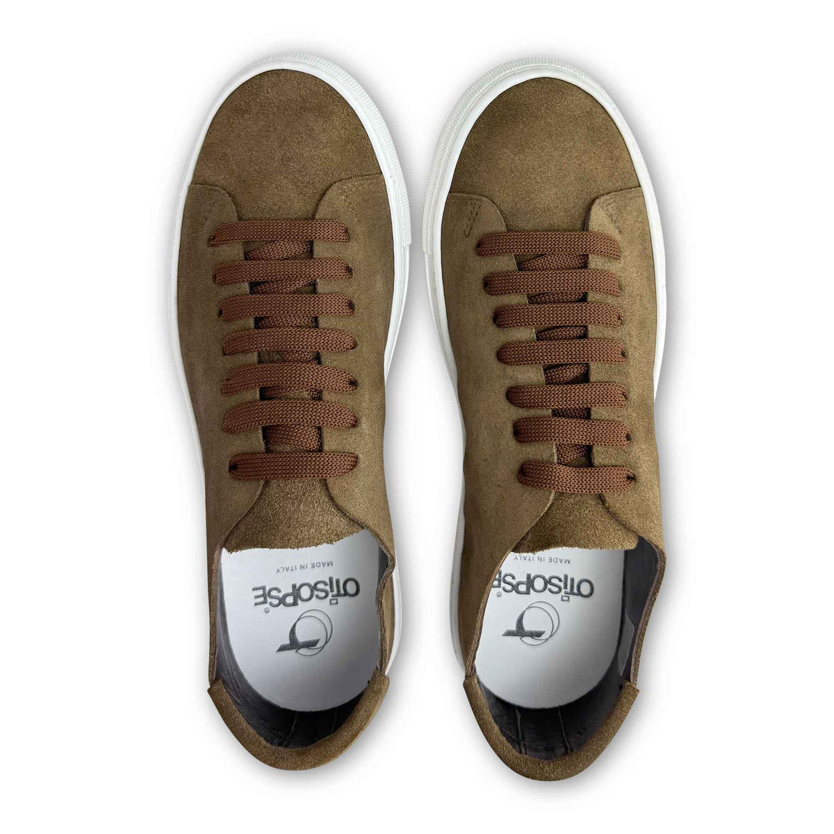 Sneakers in camoscio taupe
