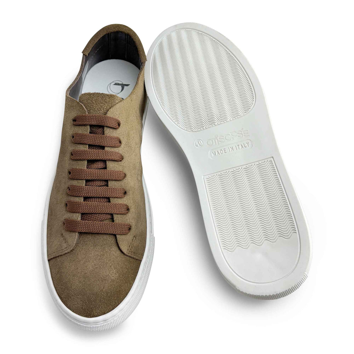 Sneakers in camoscio taupe