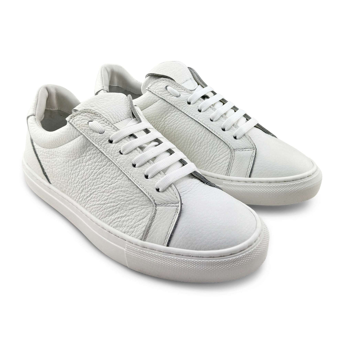Sneakers in pelle martellata bianca