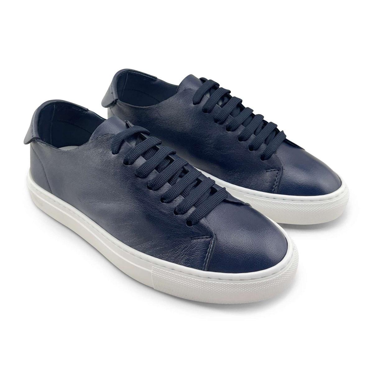 Sneakers in pelle blu