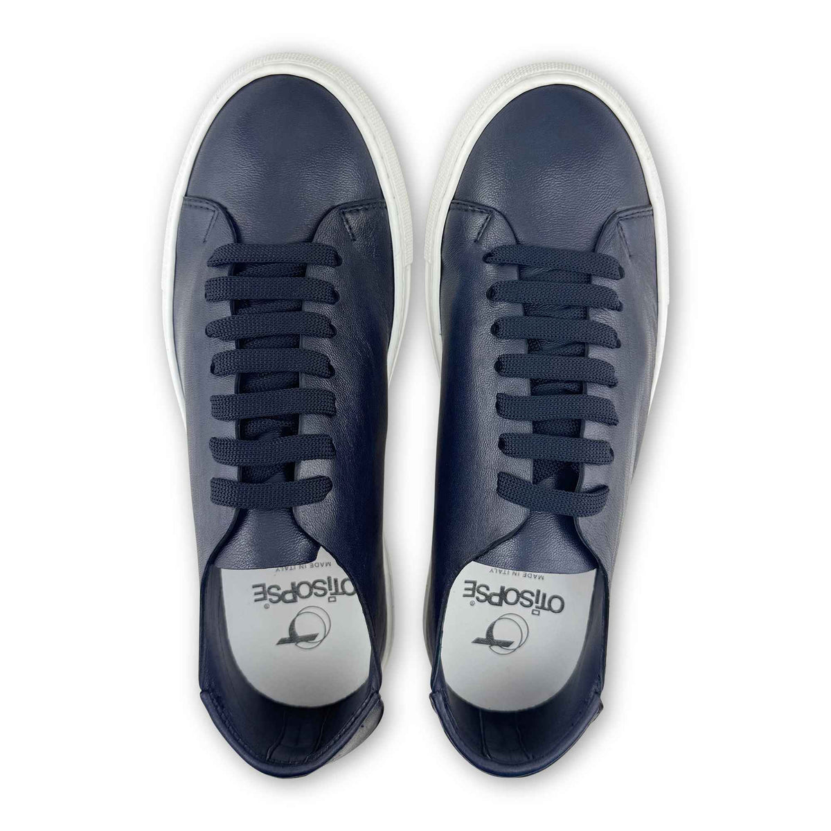 Sneakers in pelle blu