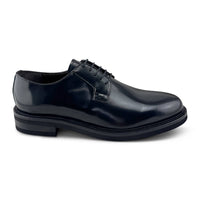 Derby Vibram in pelle abrasivata nera