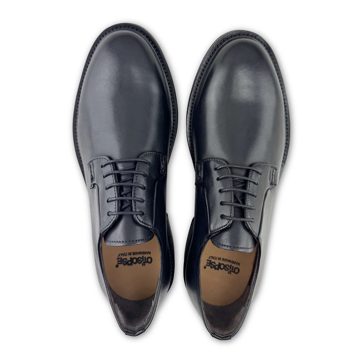 Derby Vibram in pelle nera