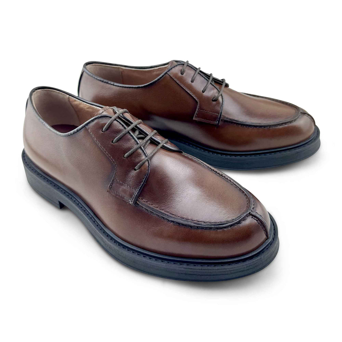 Derby in pelle cuoio