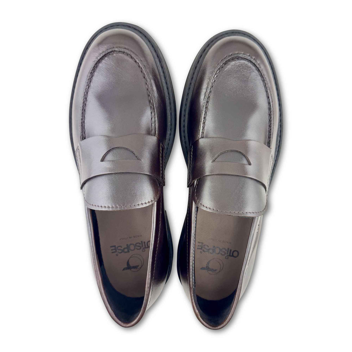 Mocassini in pelle testa di moro