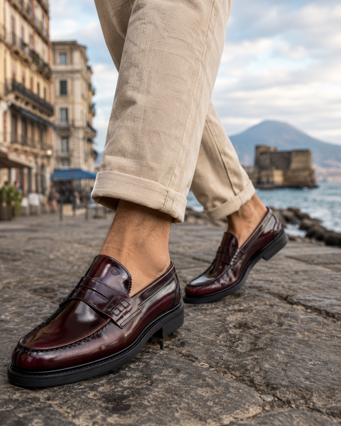 Mocassini 820 abrasivati bordeaux