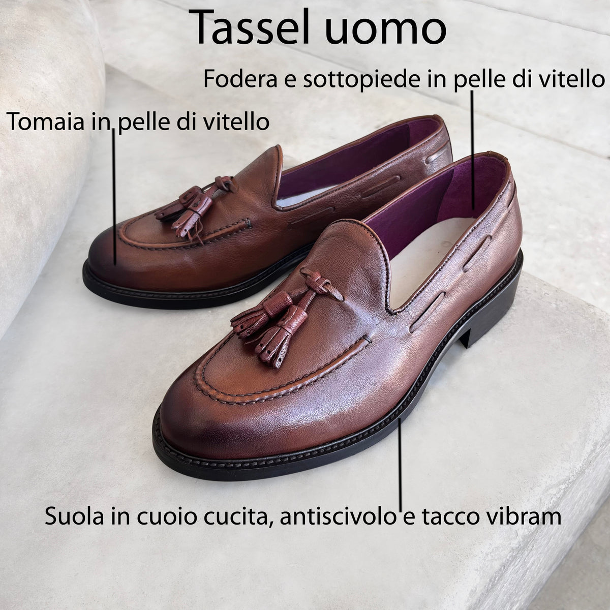 Crinkled leather slippers