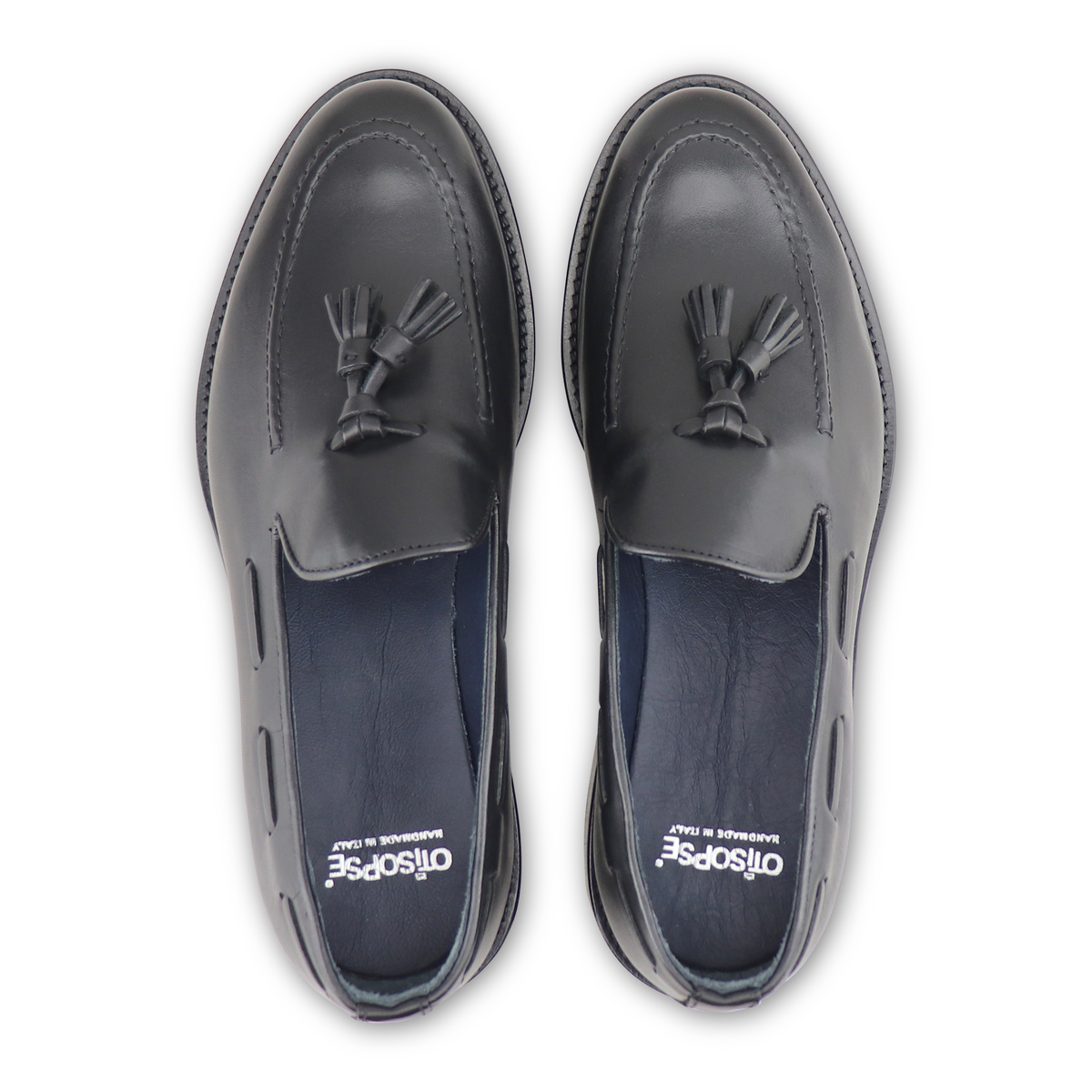 Mocassini tassel pelle nera