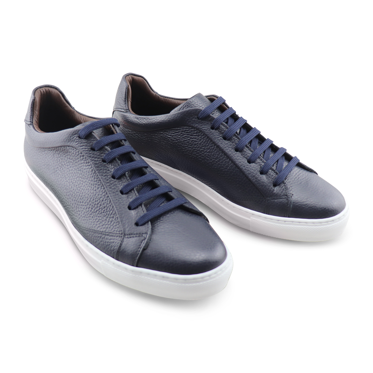 Sneakers in pelle martellata blu