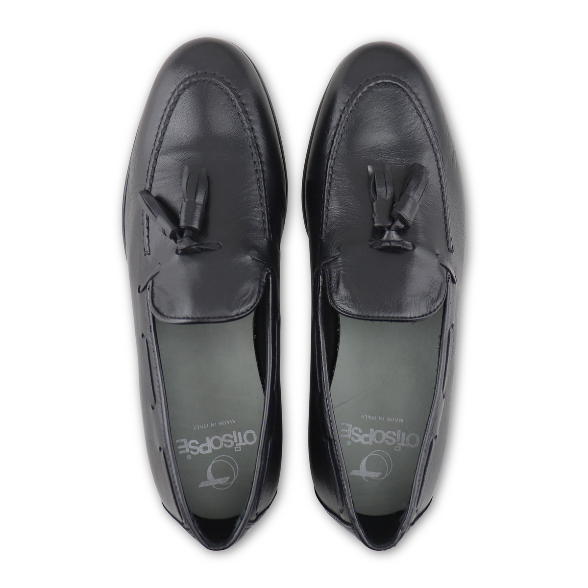 Mocassini tassel in pelle soft nero