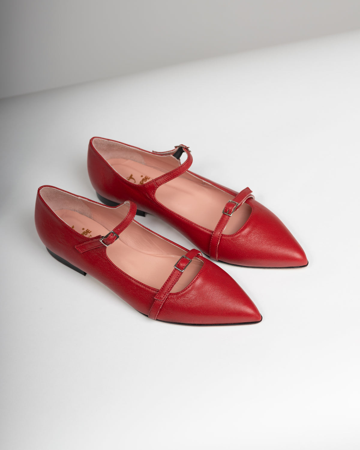 Flat shoes Imma in pelle rossa