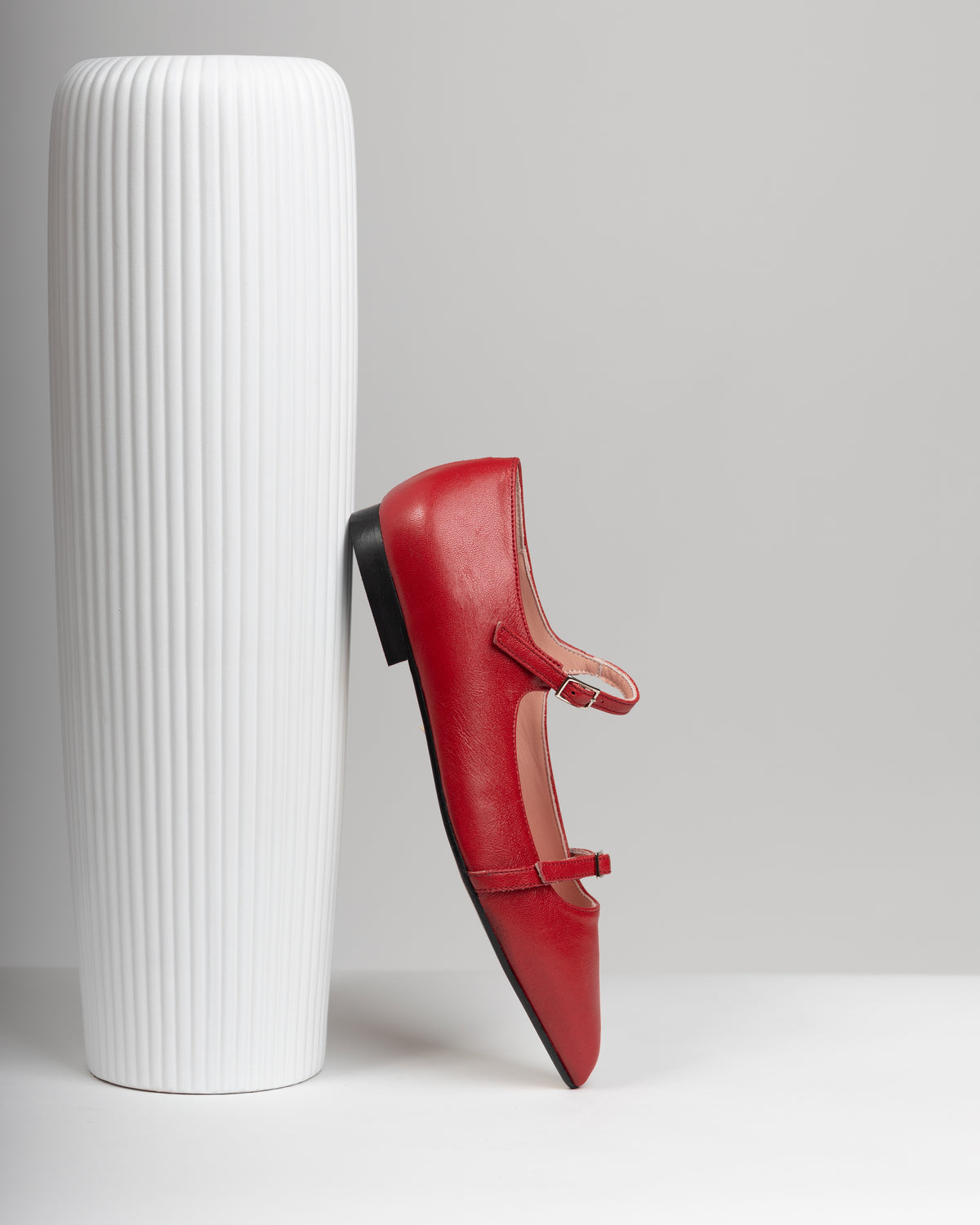 Flat shoes Imma in pelle rossa
