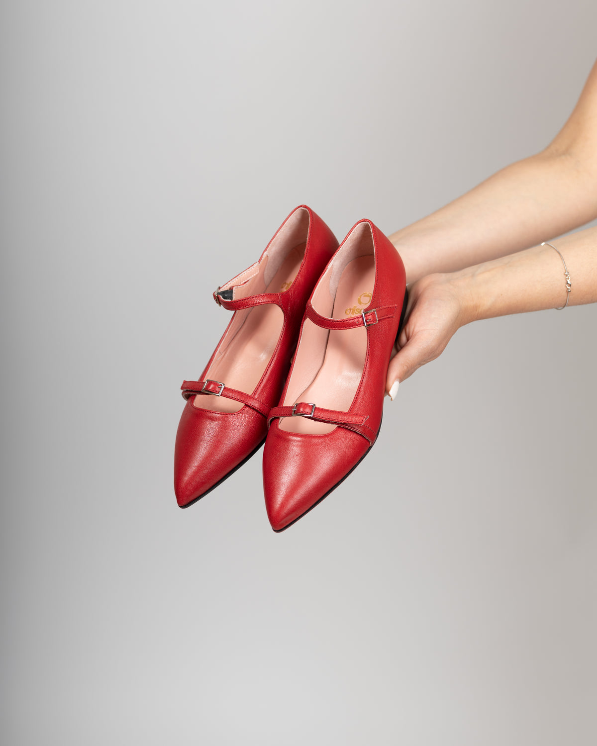Flat shoes Imma in pelle rossa