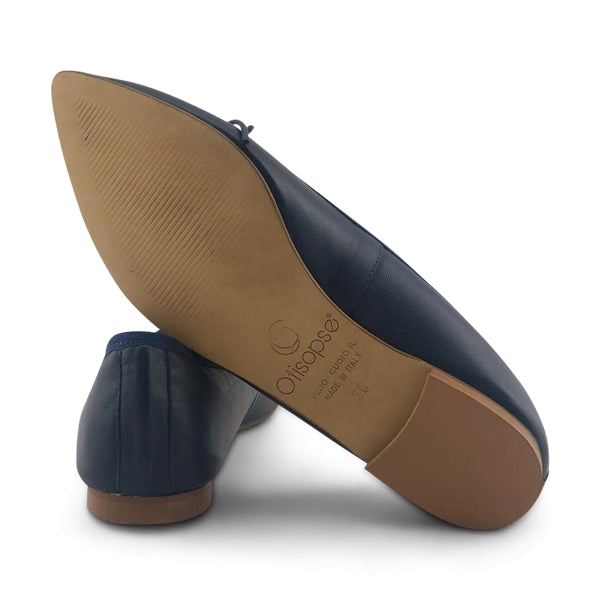 Ballerine con suola in cuoio