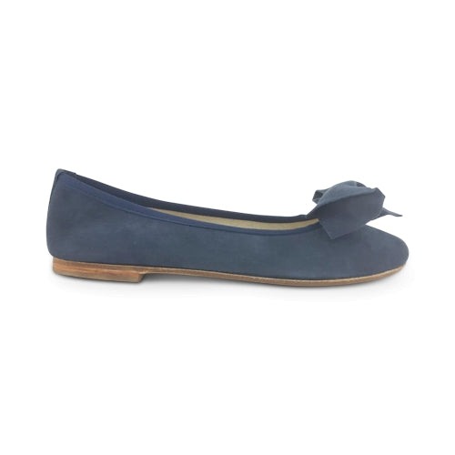 Ballerine color indaco con fiocco