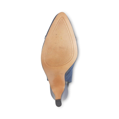 Décolleté con suola in cuoio