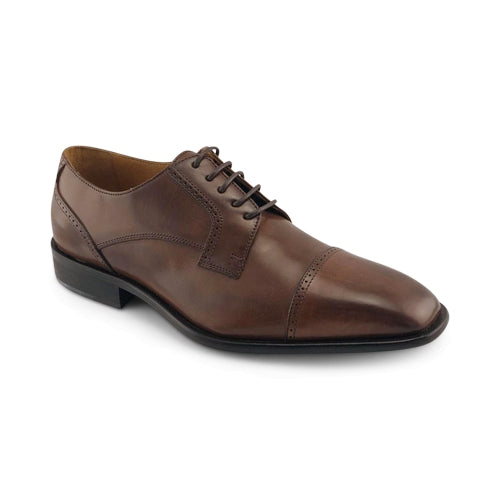 Scarpe derby da uomo in pelle mogano
