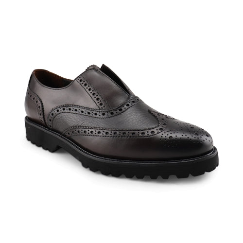 Scarpe Francesine senza lacci in pelle testa di moro