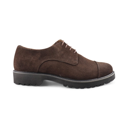 Scarpe derby in camoscio testa di moro 