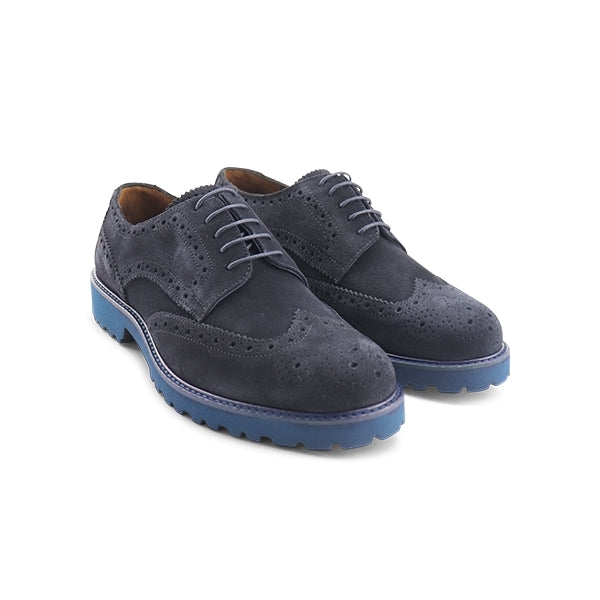 Scarpe Derby in camoscio blu
