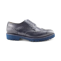 Derby in pelle blu