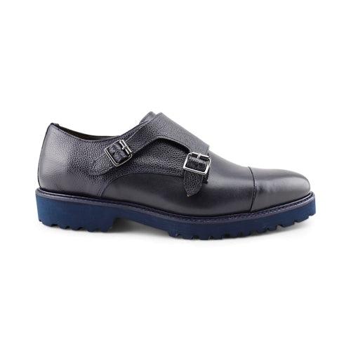 Scarpe doppia fibbia in pelle