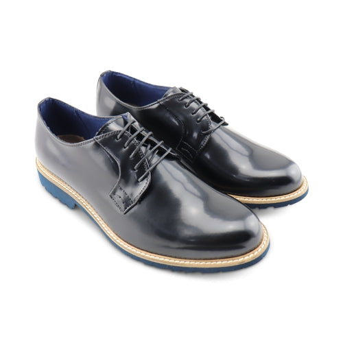 Scarpe da uomo derby nere in pelle