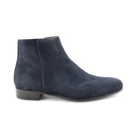 Stivaletti lampo camoscio blu