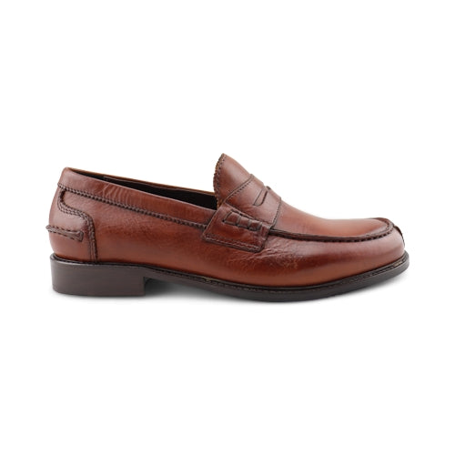 Mocassini marroni in pelle