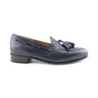 Slippers pelle blu