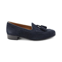 Slippers camoscio blu
