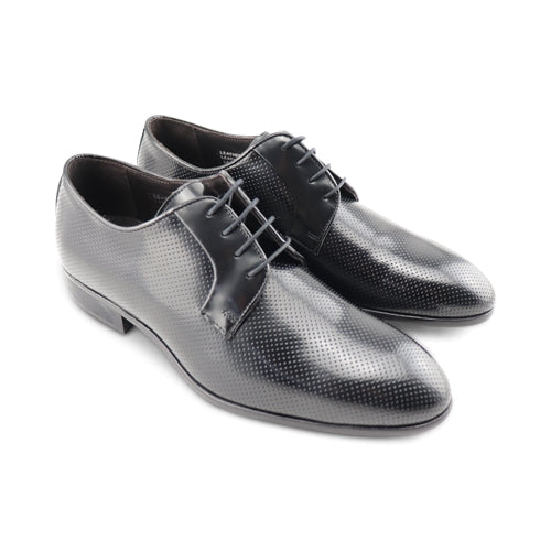 Scarpe Derby nere da uomo in pelle abrasivata